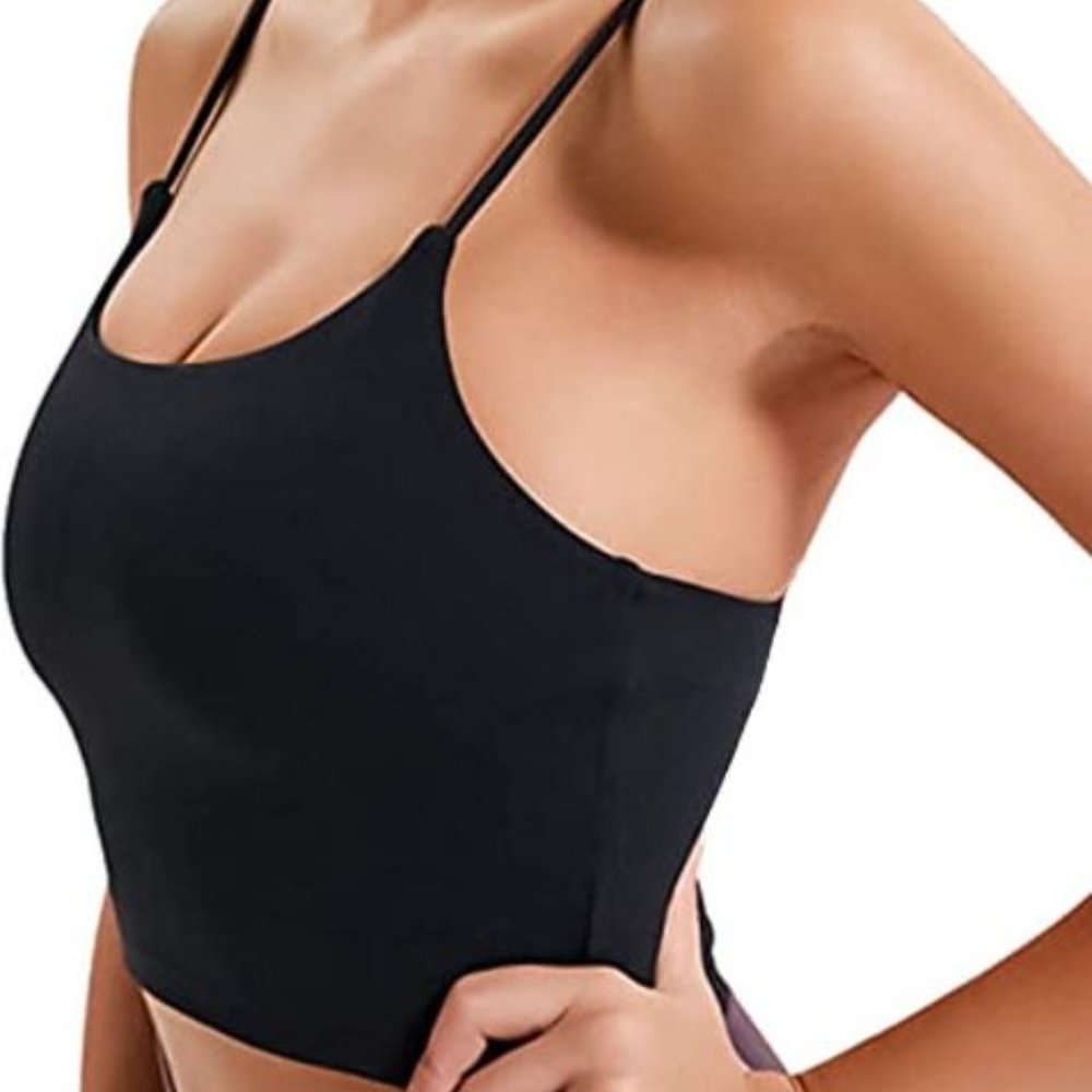 Women's Black Sports Bra Crop Top